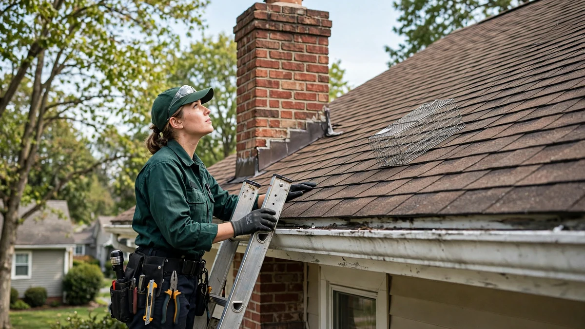 Wildlife removal inspection at a historic home in Chickamauga, Georgia